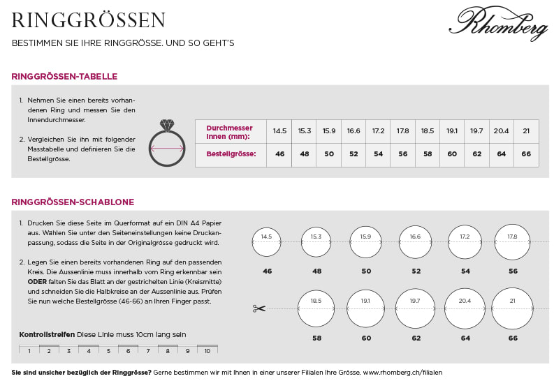 Grössenhilfe zum Ausdrucken